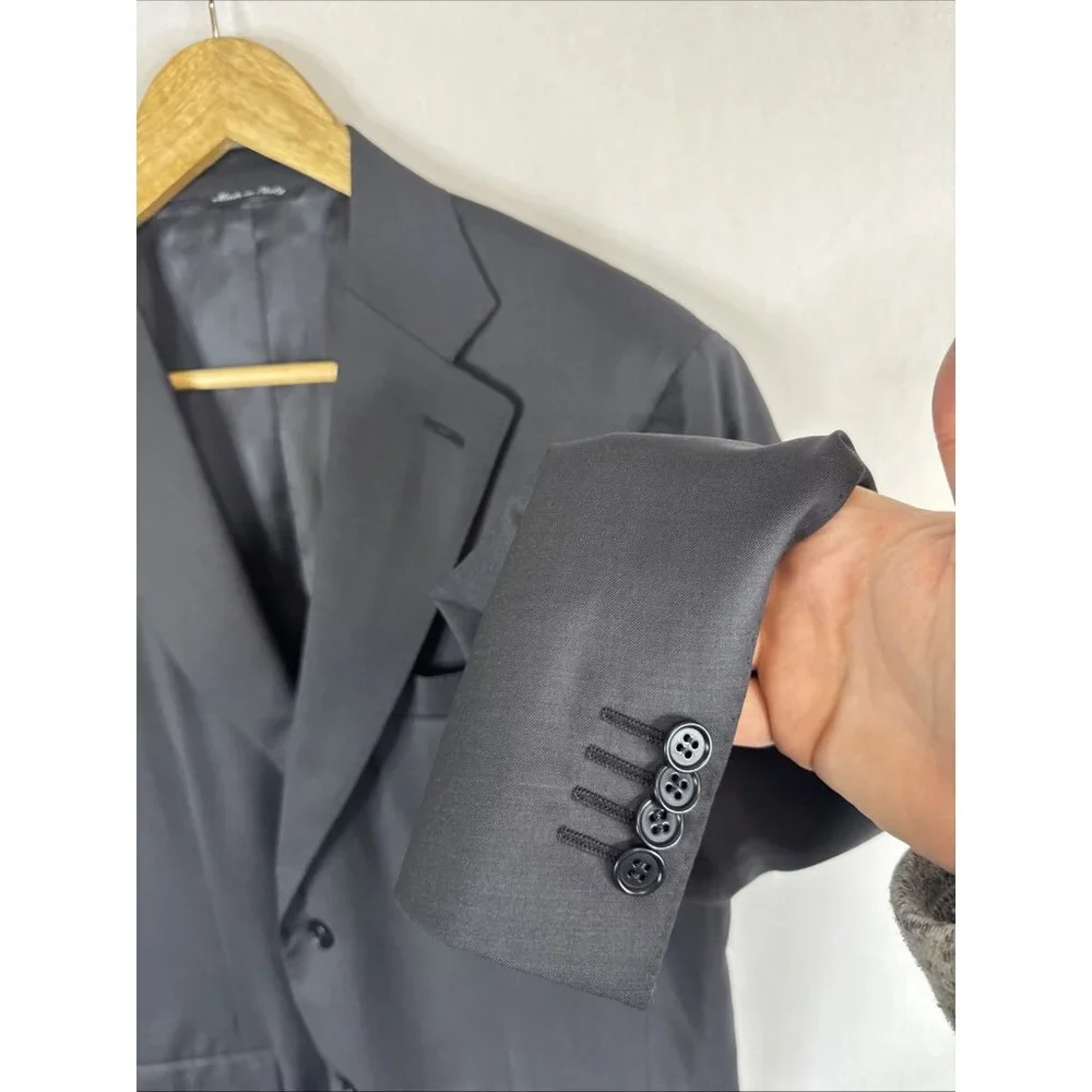 Canali x Henry Singer Gray Wool Blazer Sport Coat‎ Italy EU 52 US 42R